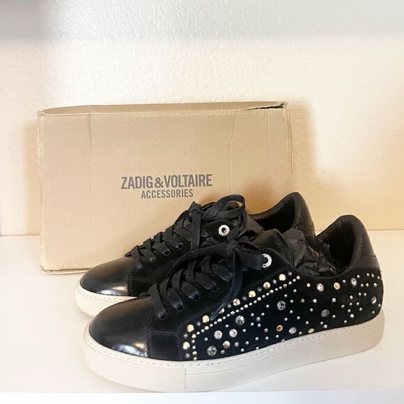 Zadig & Voltaire Zv1747 Bijou Women's  Sneakers Shoes Size 41/9.5-10 New - Picture 5 of 15